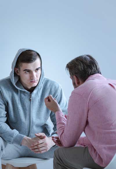 one on one counseling teenager and older male